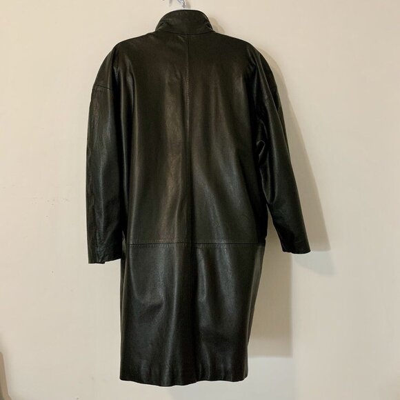 Women's Black Leather Jacket - Picture 3 of 7
